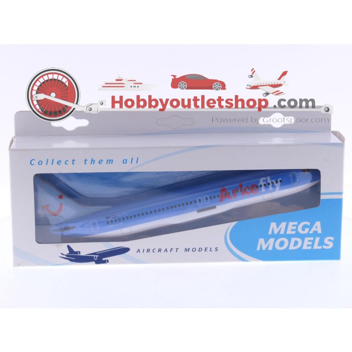 Schaal 1:200 Mega Models set van 3 TUI vliegtuigen Boeing 737-800 Arkefly Reg. PH-TFC, Boeing 737-800 Jetairfly Reg. OO-JAY en Boeing 767-300ER Arkefly Reg. PH-AHQ #8069