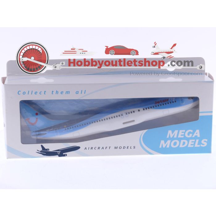 Schaal 1:200 Mega Models set van 3 TUI vliegtuigen Boeing 737-800 Arkefly Reg. PH-TFC, Boeing 737-800 Jetairfly Reg. OO-JAY en Boeing 767-300ER Arkefly Reg. PH-AHQ #8069