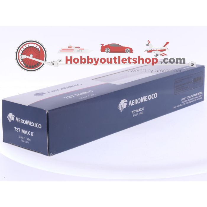 Schaal 1:200 Hogan Wings 0755 Boeing 737 MAX 8 Aeromexico Reg. N/A #8072 - sku: 20250806043523 - Nieuw - Afbeelding 4