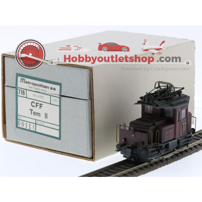 Schaal H0 Metropolitan 716 elektrische locomotief Tem II van de SBB-CFF-FFS #P292