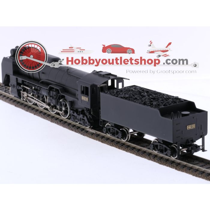 Schaal H0 Adachi No. 1010 stoomlocomotief D62 van de JNR #P293