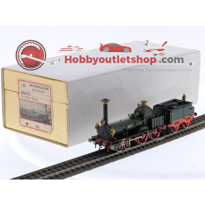 Schaal H0 Metropolitan 720 stoomlocomotief 2/4 Rhein-Reuss van de SBB-CFF #P299