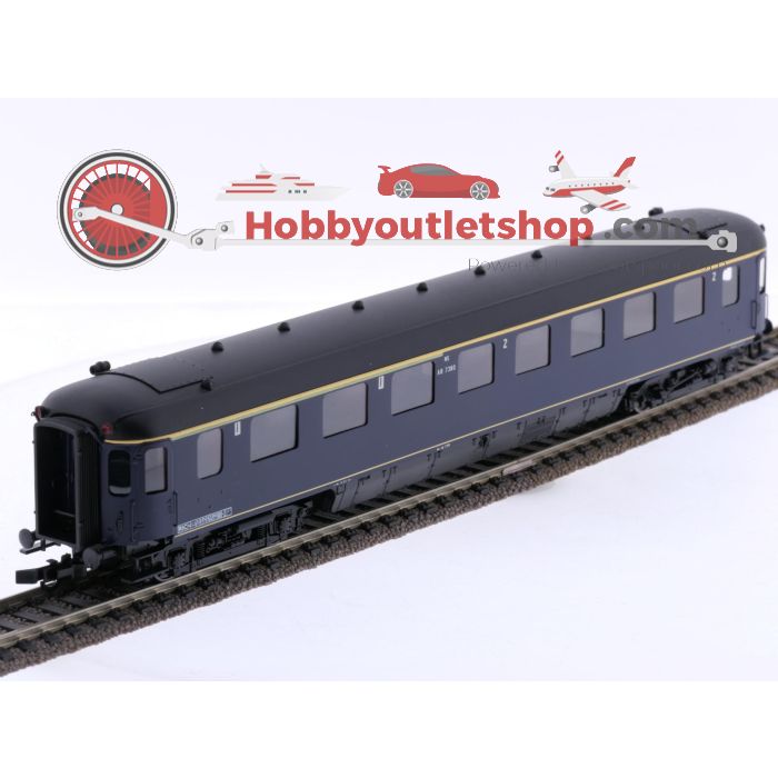 Schaal H0 Philotrain 2036A personenrijtuig 1e/2e kl. Plan K AB 7380 van de NS #P310