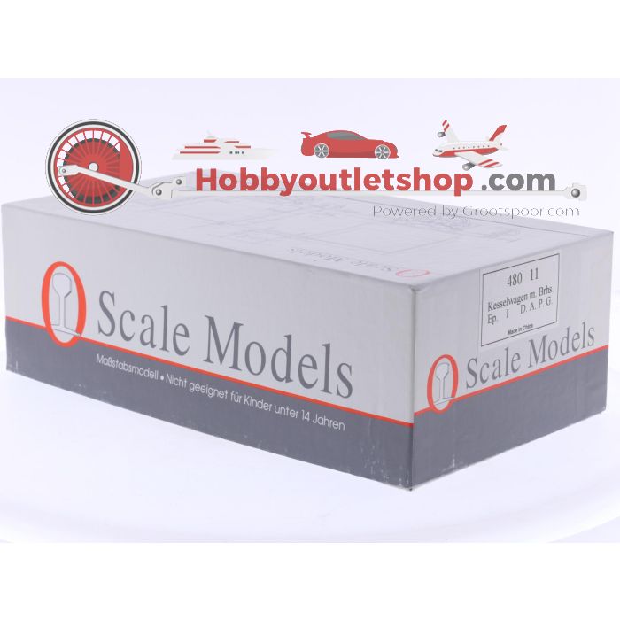 Schaal 0 0 Scale Models 480 11 ketelwagen m. Brhs. D.A.P.G #P314