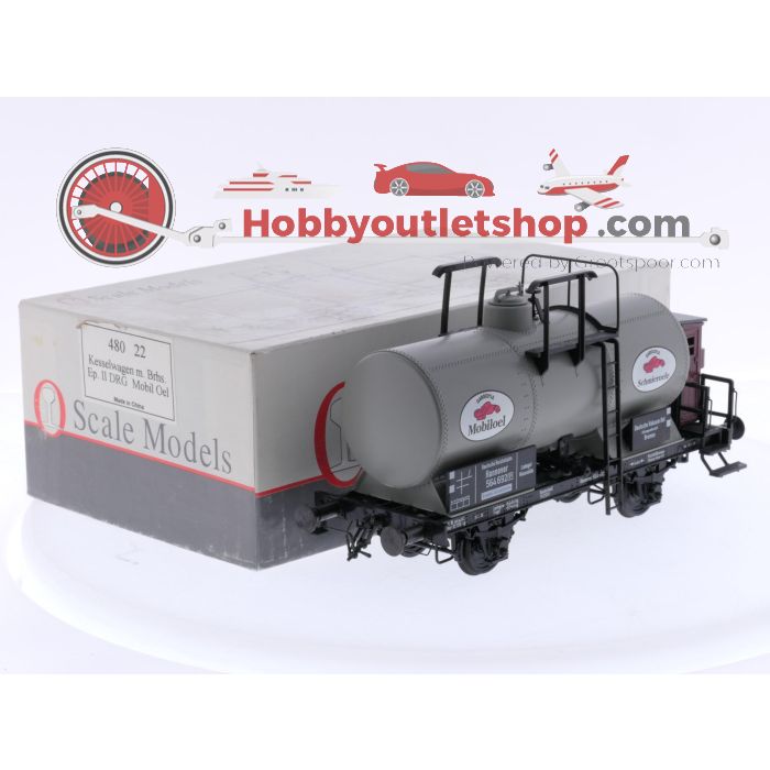Schaal 0 0 Scale Models 480 22 ketelwagen m. Brhs. Mobil Oel van de DRG #P318