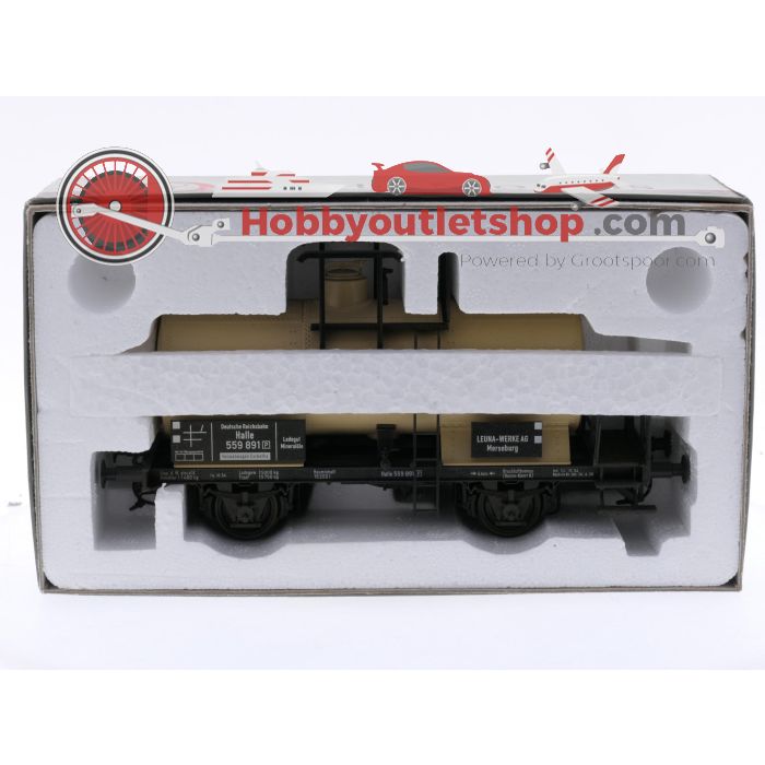 Schaal 0 0 Scale Models 480 41 ketelwagen m. Buhne Leuna van de DRG #P319