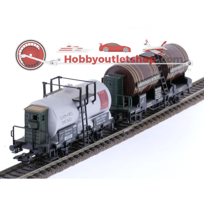 Schaal H0 Märklin 84791 en 84792 set van 2 museumwagens jaren 1991 en 1992 van de DB #8098