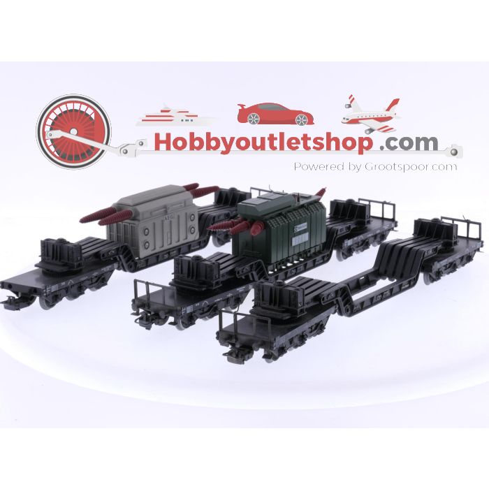 Schaal H0 Märklin 4617 set van 3 kuilwagen van de DB #8099