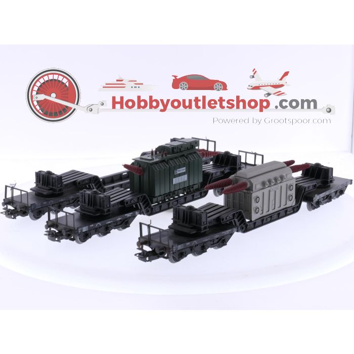 Schaal H0 Märklin 4617 set van 3 kuilwagen van de DB #8099
