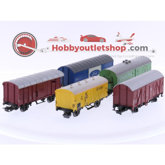 Schaal H0 Märklin 4411, 4509, 4605, 4934 en 48159 set van 5 gesloten goederenwagens van de DB #8100 - sku: 20250820014602 - Gebruikt - Zeer goede staat - Afbeelding 2