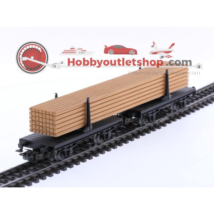 Schaal H0 Märklin 4475, 4512, 4663 en 4671 set van 4 goederenwagens en een kraanwagen van de DB #8104