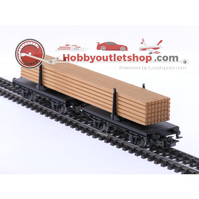 Schaal H0 Märklin 4475, 4512, 4663 en 4671 set van 4 goederenwagens en een kraanwagen van de DB #8104