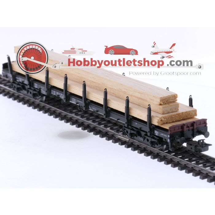 Schaal H0 Märklin 4663 rongenwagen met lading hout van de DB #8131