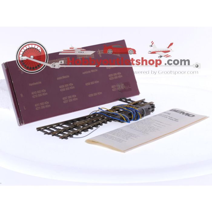 Schaal H0m Bemo 4206 000 elektrische wissel rechts 12° R = 515 mm #8144