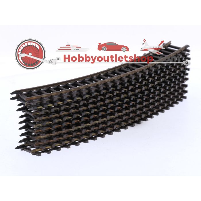 Schaal H0m Bemo 4230 gebogen rails 30° R = 330 doos à 10 st. #8149