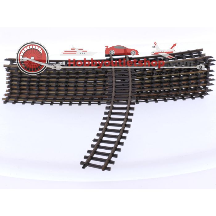 Schaal H0m Bemo 4230 gebogen rails 30° R = 330 doos à 10 st. #8149