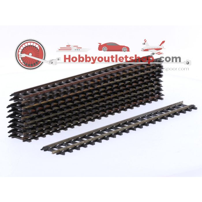 Schaal H0m Bemo 4203 rechte rails 162.3 mm doos à 10 st. #8152