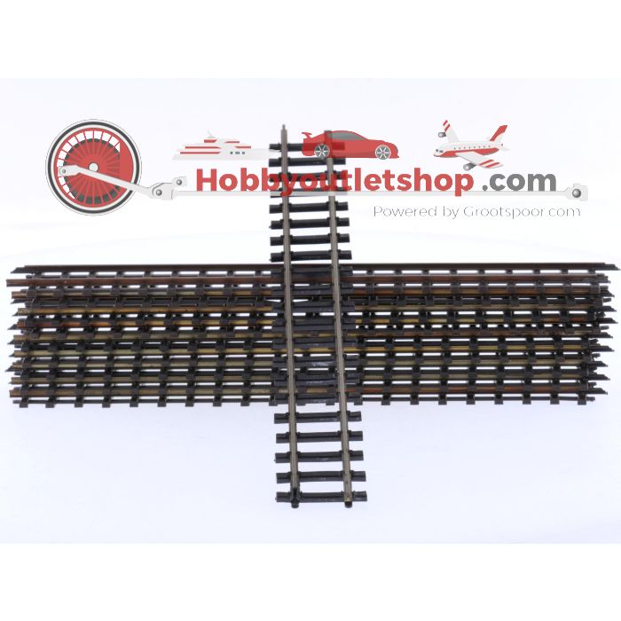 Schaal H0m Bemo 4203 rechte rails 162.3 mm doos à 10 st. #8152