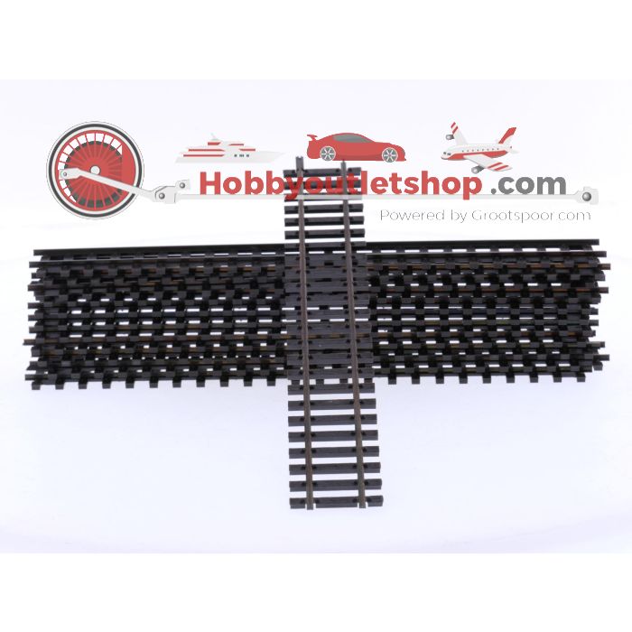 Schaal H0m Bemo 4294 037 rechte rails 166 mm doos à 12 st. #8153