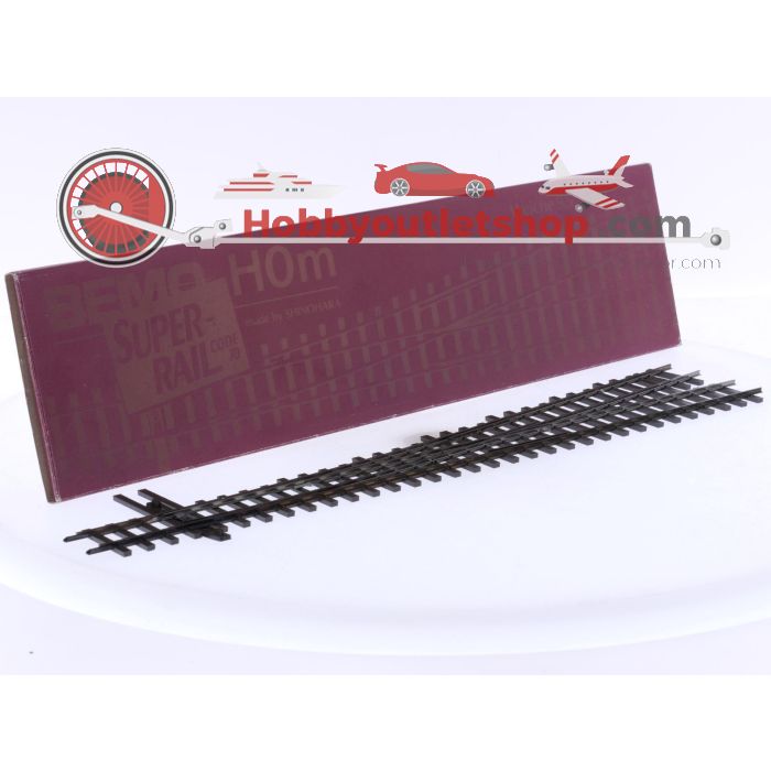 Schaal H0m Bemo 4294 617 wissel links 9.5° R = 750 mm #8157