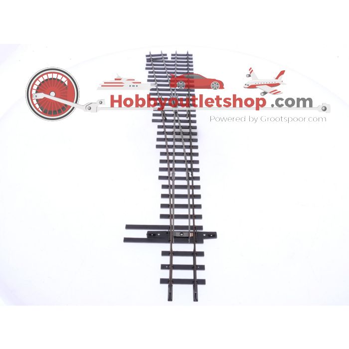 Schaal H0m Bemo 4294 617 wissel links 9.5° R = 750 mm #8157