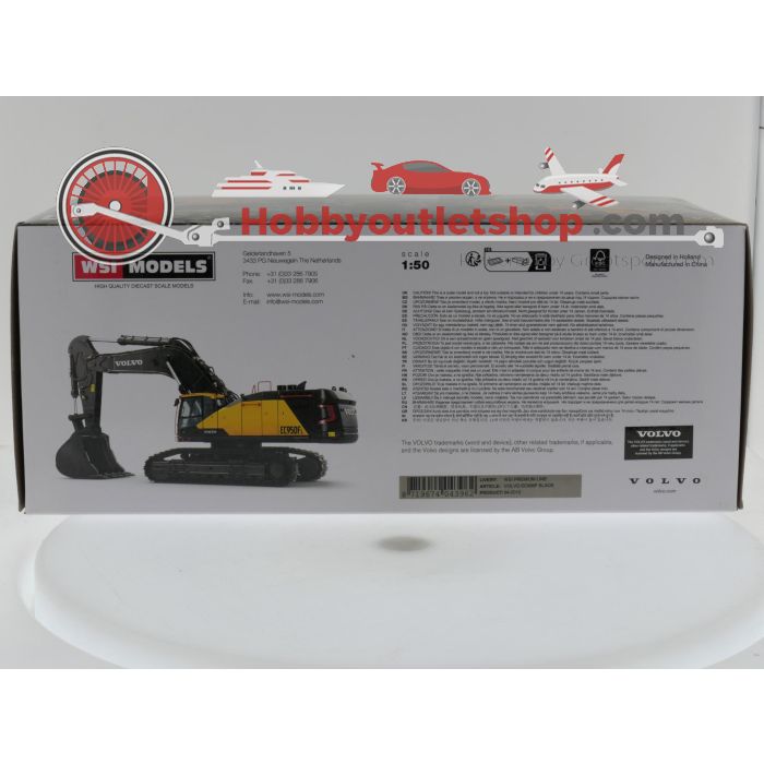 Schaal 1:50 WSI Models 64-2013 graafmachine Volvo EC950F Black #8258