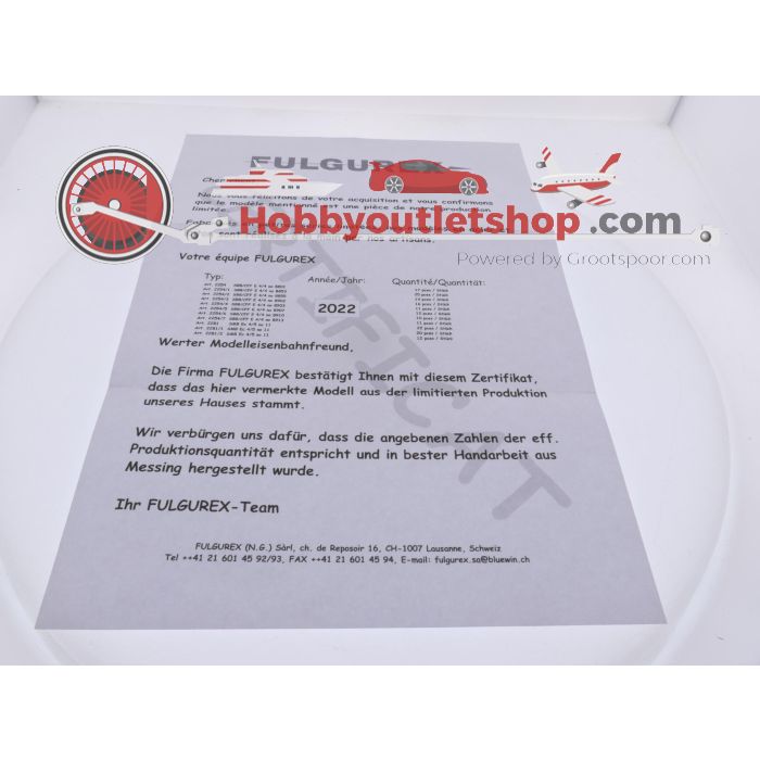 Schaal H0 Fulgurex 2254/7 stoomlocomotief E 4/4 van de SBB CFF Digitaal #8262