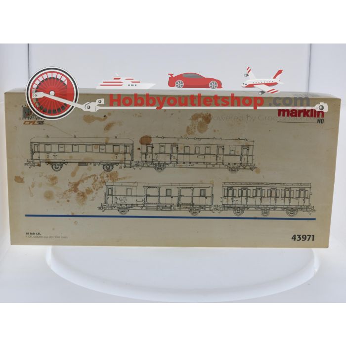Schaal H0 Märklin 43971 4 Lokaal-personenrijtuigen uit de '50-er jaren '50 jaar CFL' van de CFL #8271