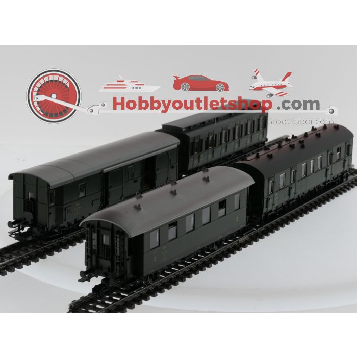 Schaal H0 Märklin 43971 4 Lokaal-personenrijtuigen uit de '50-er jaren '50 jaar CFL' van de CFL #8271