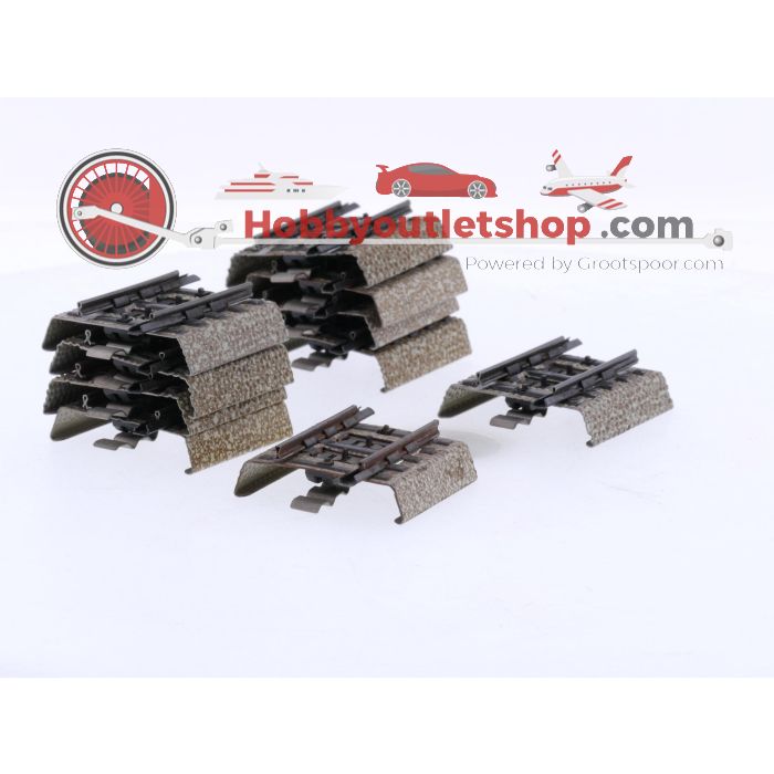 Schaal H0 Märklin 5109 rechte 3/16 passtuk 3,38 cm doos 10 st. #8280