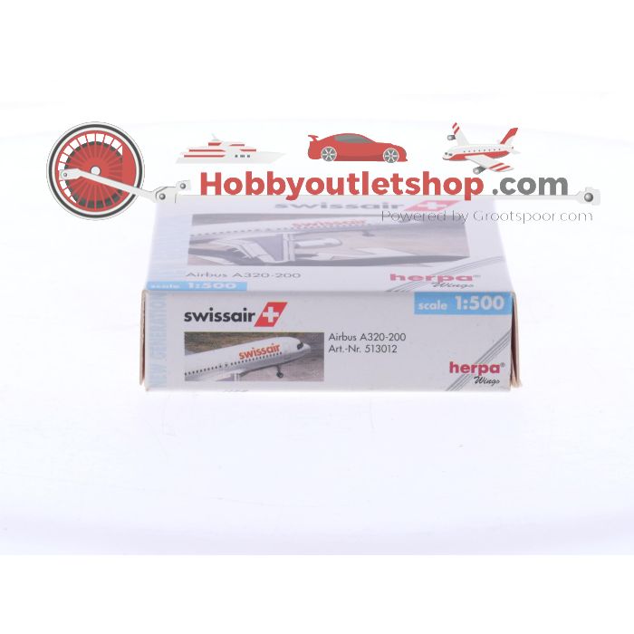 Schaal 1:500 Herpa 513012 Airbus 320-200 Swissair Reg. NA #8292