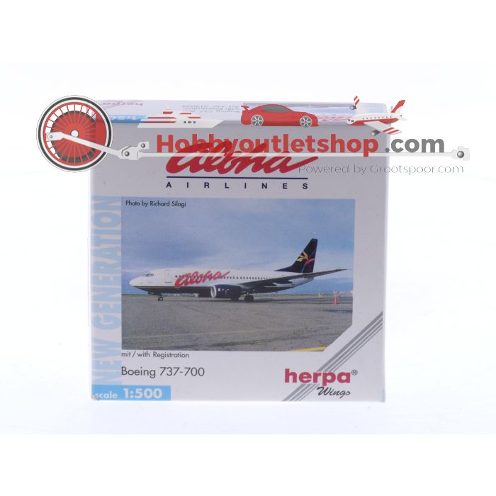 Schaal 1:500 Herpa 513029 Boeing 737-700 Aloha Airlines Reg. N738AL #8320