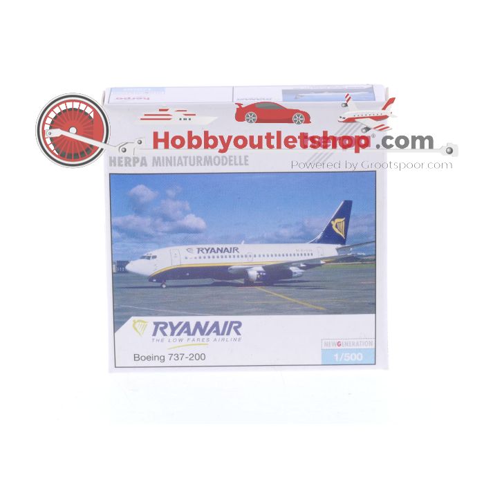 Schaal 1:500 Herpa 505468 Boeing 737-200 Ryanair Reg. EI-CNZ #8333