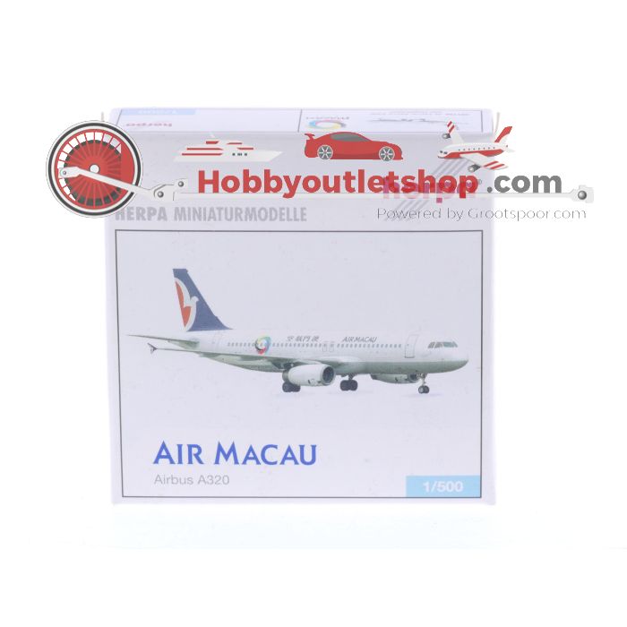 Schaal 1:500 Herpa 501798 Airbus A320 Air Macau Reg. B-MAH #8350