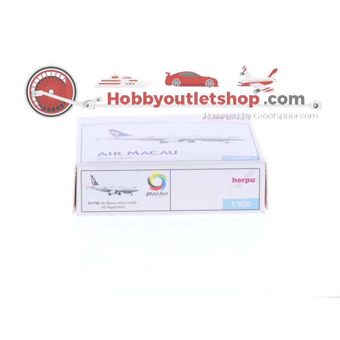 Schaal 1:500 Herpa 501798 Airbus A320 Air Macau Reg. B-MAH #8350