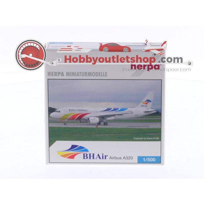 Schaal 1:500 Herpa 514972 Airbus A320 Balkan Holidays Reg. LZ-BHA #8391