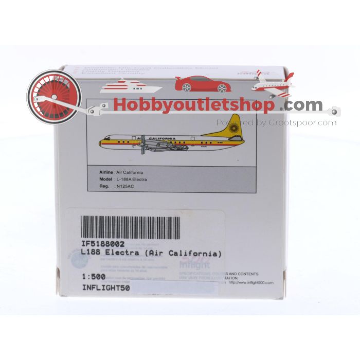 Schaal 1:500 Inflight500 IF5188002 L-188A Electra Air California Reg. N125AC #8408