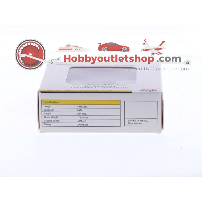 Schaal 1:500 Inflight500 IF5188002 L-188A Electra Air California Reg. N125AC #8408