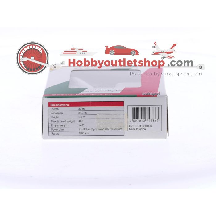 Schaal 1:500 Inflight500 IF5210006 SE-210 Caravelle Alitalia Reg. I-DAXU #8413