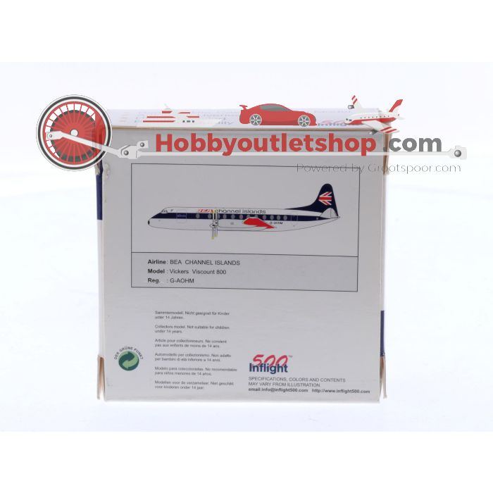 Schaal 1:500 Inflight500 IF5801007 Vickers Viscount 800 BEA Channel Islands Reg. G-AOHM #8429 - sku: 20251106110936 - Gebruikt - Zo goed als nieuw - Afbeelding 2