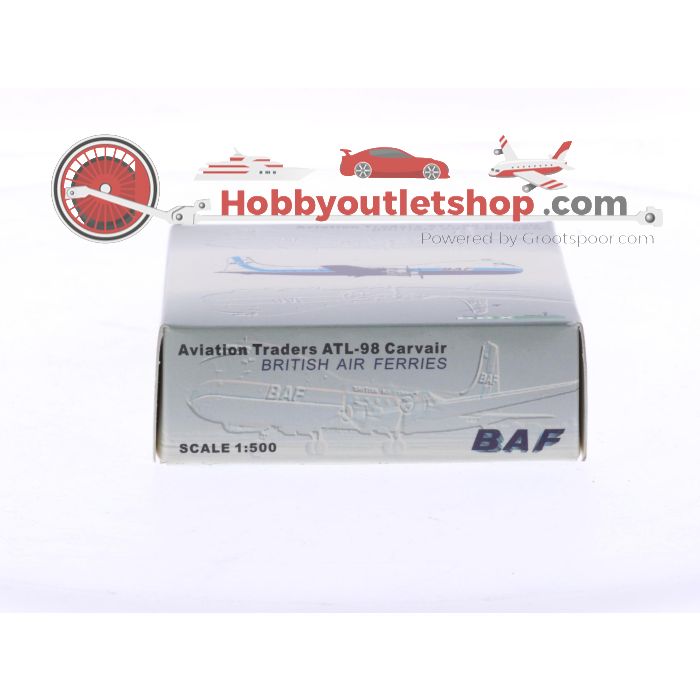Schaal 1:500 Blue Box (BBX) BBCARBAF ATL98 Carvair British Air Ferries - BAF Reg. S-ASKM #8437