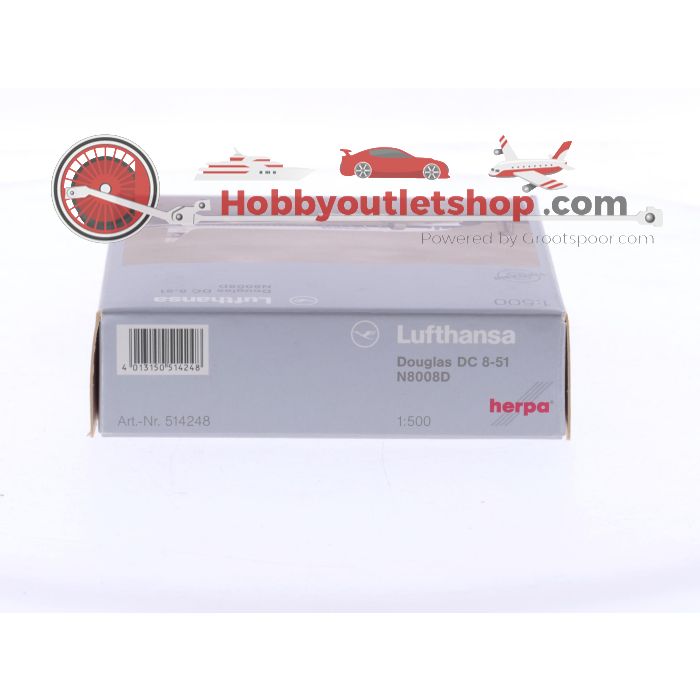 Schaal 1:500 Herpa 514248 Douglas Dc-8-51 Lufthansa Reg. N8008D #8537 - sku: 20251121092321 - Used - Like new - Photo 3
