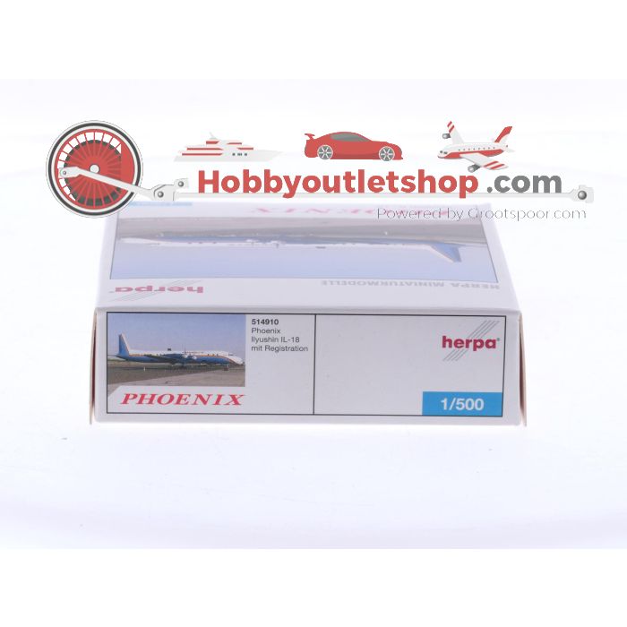 Schaal 1:500 Herpa 514910 Ilyushin IL-18 Phoenix Reg. EX-75466 #8538 - sku: 20251121094441 - Gebruikt - Zo goed als nieuw - Afbeelding 3