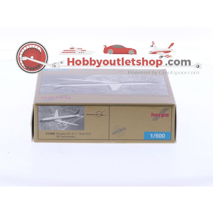 Schaal 1:500 Herpa 515368 Douglas DC-8-11 'Ship One' (50th anniversary) Douglas Reg. N8008D #8551