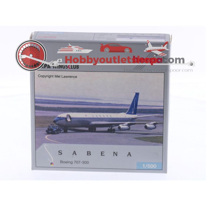 Schaal 1:500 Herpa 513678 Boeing 707-300 Sabena Reg. OO-SJM #8564