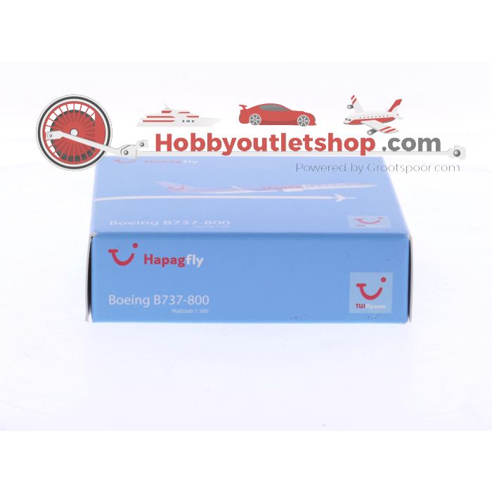 Schaal 1:500 Herpa 501415 Boeing 737-800 Hapagfly.com Reg. D-AHFC #8578