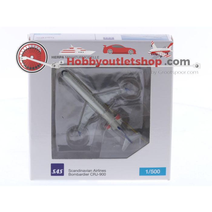 Schaal 1:500 Herpa 518833 Bombardier CRJ-900 SAS - Scadinavian Airlines Reg. OY-KFL #8585