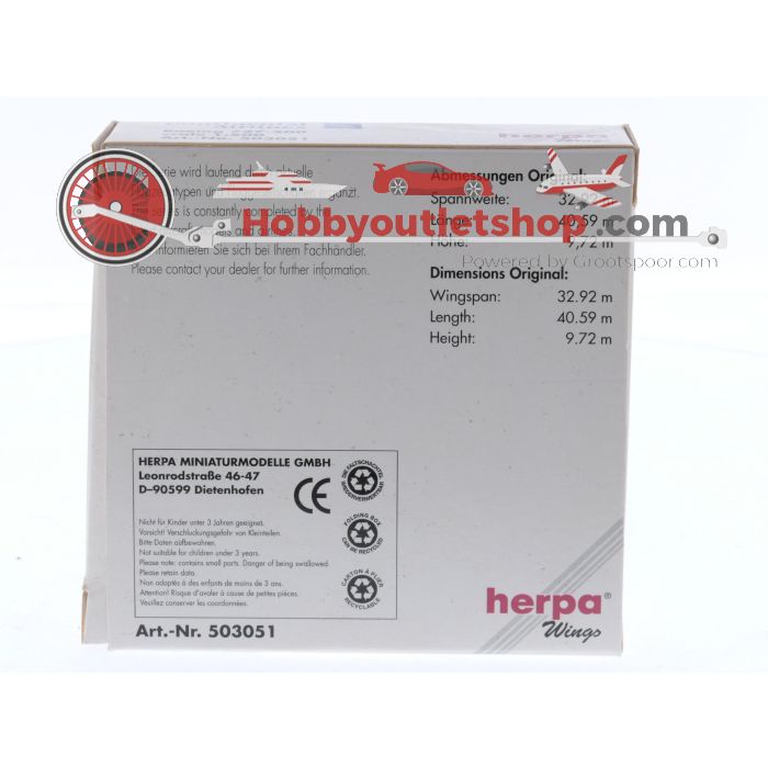 Schaal 1:500 Herpa 503051 Boeing 727-200 Continental Airlines Reg. NA #8606 - sku: 20251127110952 - Gebruikt - Zo goed als nieuw - Afbeelding 2