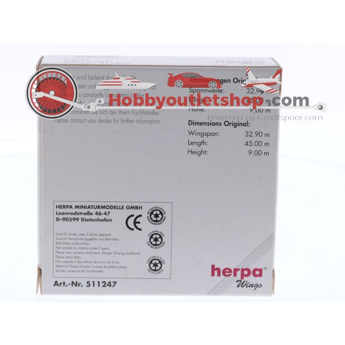 Schaal 1:500 Herpa 511247 McDonnell Douglas MD-82 "Wings of Pride" TWA - Trans World Airlines Reg. EI-BWD #8610 - sku: 20251127122136 - Gebruikt - Zo goed als nieuw - Afbeelding 2