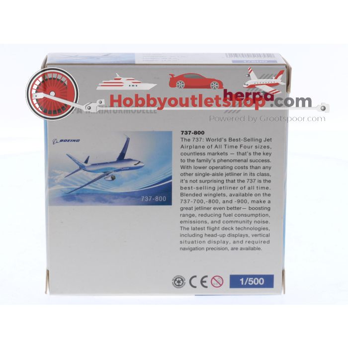 Schaal 1:500 Herpa 514552 Boeing 737-800 